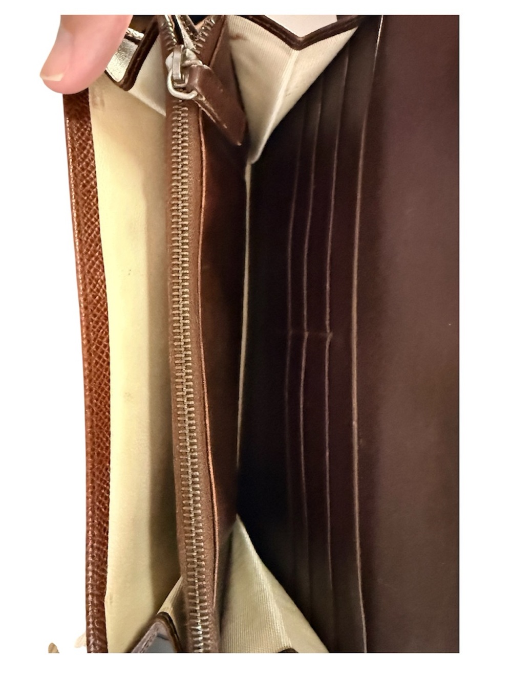 Authentic BVLGARI Brown Grained Leather Logo Clip Long Continental Wallet - Picture 7 of 7